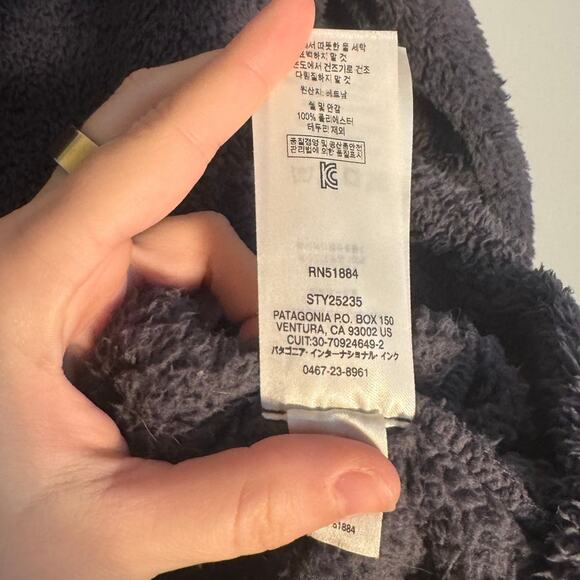 Women's S Patagonia Los Gatos Fleece Sherpa 1/4 Zip Pullover Smolder Blue - Picture 5 of 6